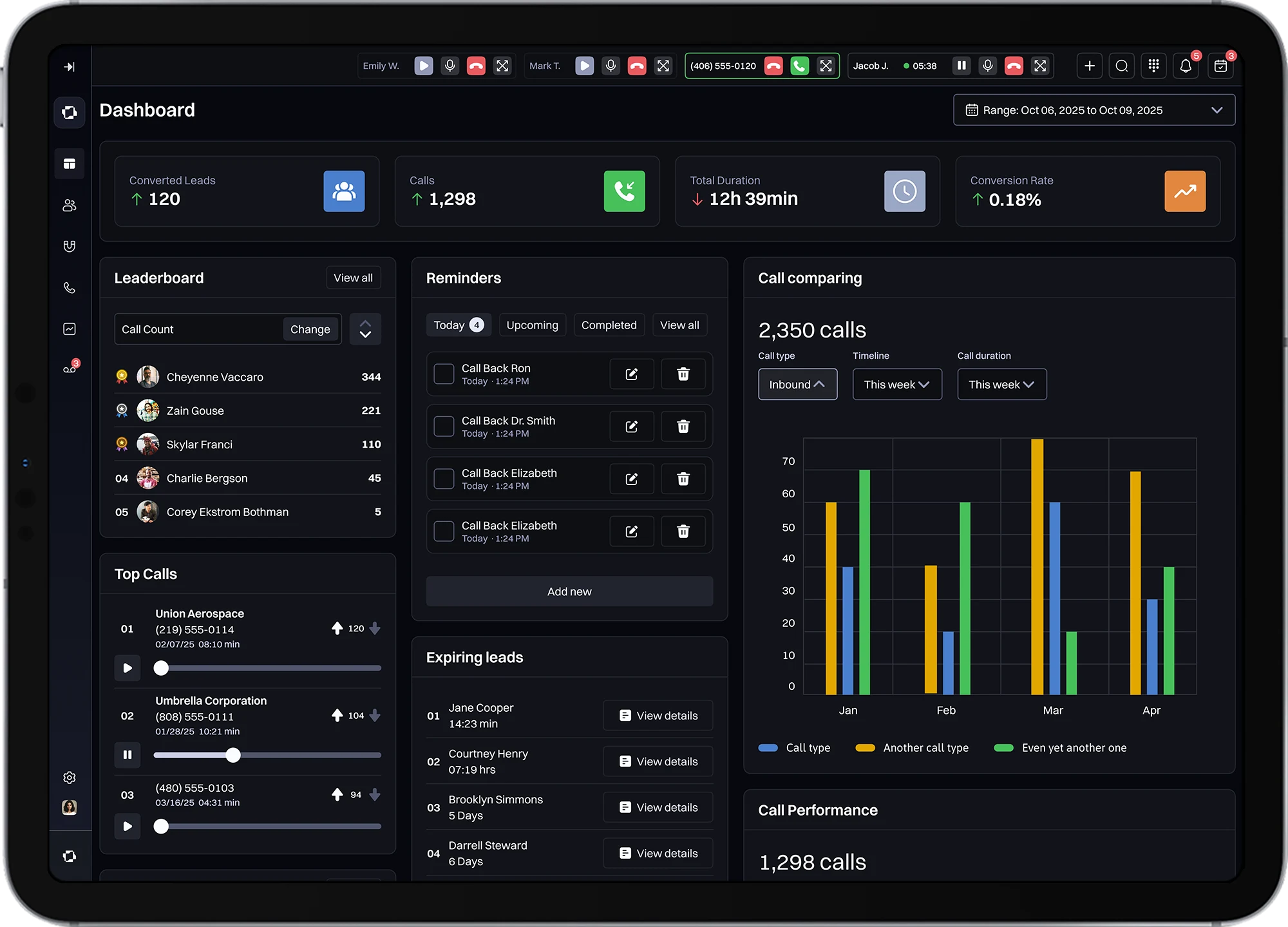 Bounty vista previa del CRM SaaS